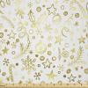 Ambesonne Romantic Fabric by The Yard, Valentines Day Love You Calligraphy with Hearts Pastel Colored Design, Microfiber Fabric for Arts and Crafts Textiles & Decor, 2 Yards, Pink Teal(Yellow and Sepia)