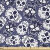 Ambesonne Romantic Fabric by The Yard, Valentines Day Love You Calligraphy with Hearts Pastel Colored Design, Microfiber Fabric for Arts and Crafts Textiles & Decor, 2 Yards, Pink Teal(Dark Blue Violet Blue White)