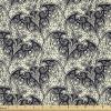 Ambesonne Romantic Fabric by The Yard, Valentines Day Love You Calligraphy with Hearts Pastel Colored Design, Microfiber Fabric for Arts and Crafts Textiles & Decor, 2 Yards, Pink Teal(Dark Night Blue Cream)