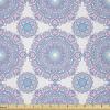 Ambesonne Romantic Fabric by The Yard, Valentines Day Love You Calligraphy with Hearts Pastel Colored Design, Microfiber Fabric for Arts and Crafts Textiles & Decor, 2 Yards, Pink Teal(White Lilac)