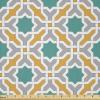 Ambesonne Romantic Fabric by The Yard, Valentines Day Love You Calligraphy with Hearts Pastel Colored Design, Microfiber Fabric for Arts and Crafts Textiles & Decor, 2 Yards, Pink Teal(Mustard Teal)