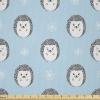 Ambesonne Romantic Fabric by The Yard, Valentines Day Love You Calligraphy with Hearts Pastel Colored Design, Microfiber Fabric for Arts and Crafts Textiles & Decor, 2 Yards, Pink Teal(Blue Grey)