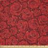 Ambesonne Romantic Fabric by The Yard, Valentines Day Love You Calligraphy with Hearts Pastel Colored Design, Microfiber Fabric for Arts and Crafts Textiles & Decor, 2 Yards, Pink Teal(Vermilion Ruby)