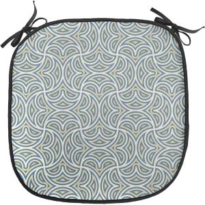 Ambesonne Fruits Chair Seating Cushion Set of 8, Retro Valentine Theme with Strawberry Love Happiness Merry Lucky Image, Anti-Slip Seat Padding for Kitchen & Patio, 16″x16″, Eggshell Ruby Army Green(Pale Yellow Slate Blue)