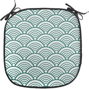 Ambesonne Poppy Flower Chair Seating Cushion, Leaves and Petals Watercolors Bouquet Romance Inspiration Valentines Day, Anti-Slip Seat Padding for Kitchen & Patio, 16″x16″, Green Pink Cream(Jade Green White)