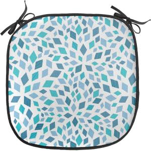 Ambesonne Poppy Flower Chair Seating Cushion, Leaves and Petals Watercolors Bouquet Romance Inspiration Valentines Day, Anti-Slip Seat Padding for Kitchen & Patio, 16″x16″, Green Pink Cream(Slate Blue Turquoise)
