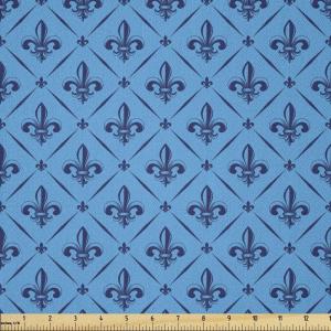 Ambesonne Romantic Fabric by The Yard, Valentines Day Love You Calligraphy with Hearts Pastel Colored Design, Microfiber Fabric for Arts and Crafts Textiles & Decor, 2 Yards, Pink Teal(Dark Blue)