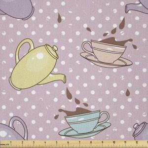 Ambesonne Romantic Fabric by The Yard, Valentines Day Love You Calligraphy with Hearts Pastel Colored Design, Microfiber Fabric for Arts and Crafts Textiles & Decor, 2 Yards, Pink Teal(Green Turquoise)