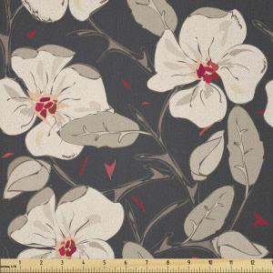 Ambesonne Romantic Fabric by The Yard, Valentines Day Love You Calligraphy with Hearts Pastel Colored Design, Microfiber Fabric for Arts and Crafts Textiles & Decor, 2 Yards, Pink Teal(Charcoal Grey)