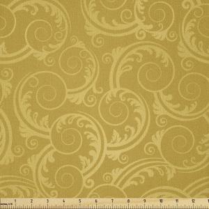 Ambesonne Romantic Fabric by The Yard, Valentines Day Love You Calligraphy with Hearts Pastel Colored Design, Microfiber Fabric for Arts and Crafts Textiles & Decor, 2 Yards, Pink Teal(Earth Yellow)