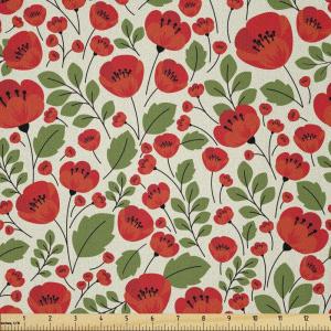 Ambesonne Romantic Fabric by The Yard, Valentines Day Love You Calligraphy with Hearts Pastel Colored Design, Microfiber Fabric for Arts and Crafts Textiles & Decor, 2 Yards, Pink Teal(Beige Green)