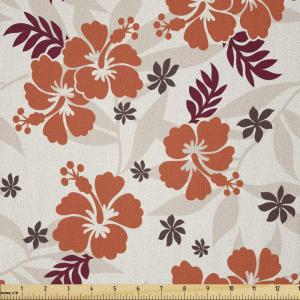 Ambesonne Romantic Fabric by The Yard, Valentines Day Love You Calligraphy with Hearts Pastel Colored Design, Microfiber Fabric for Arts and Crafts Textiles & Decor, 2 Yards, Pink Teal(Orange Cream)