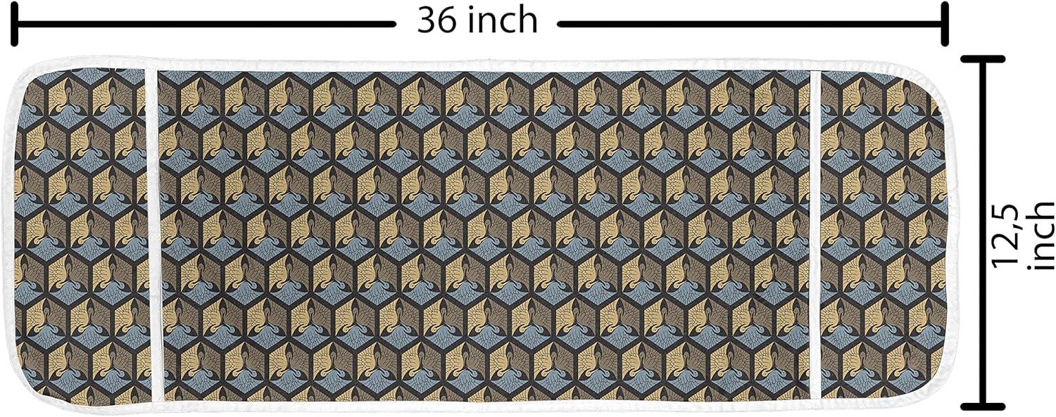 imageAmbesonne Hearts Microwave Oven Cover Valentines Day Inspired Ornamental Love Pattern in Pink Tones Water Resistant Organizer with Pockets for Kitchen 36 x 12 Hot Pink Purple PinkSand Brown Blue Grey
