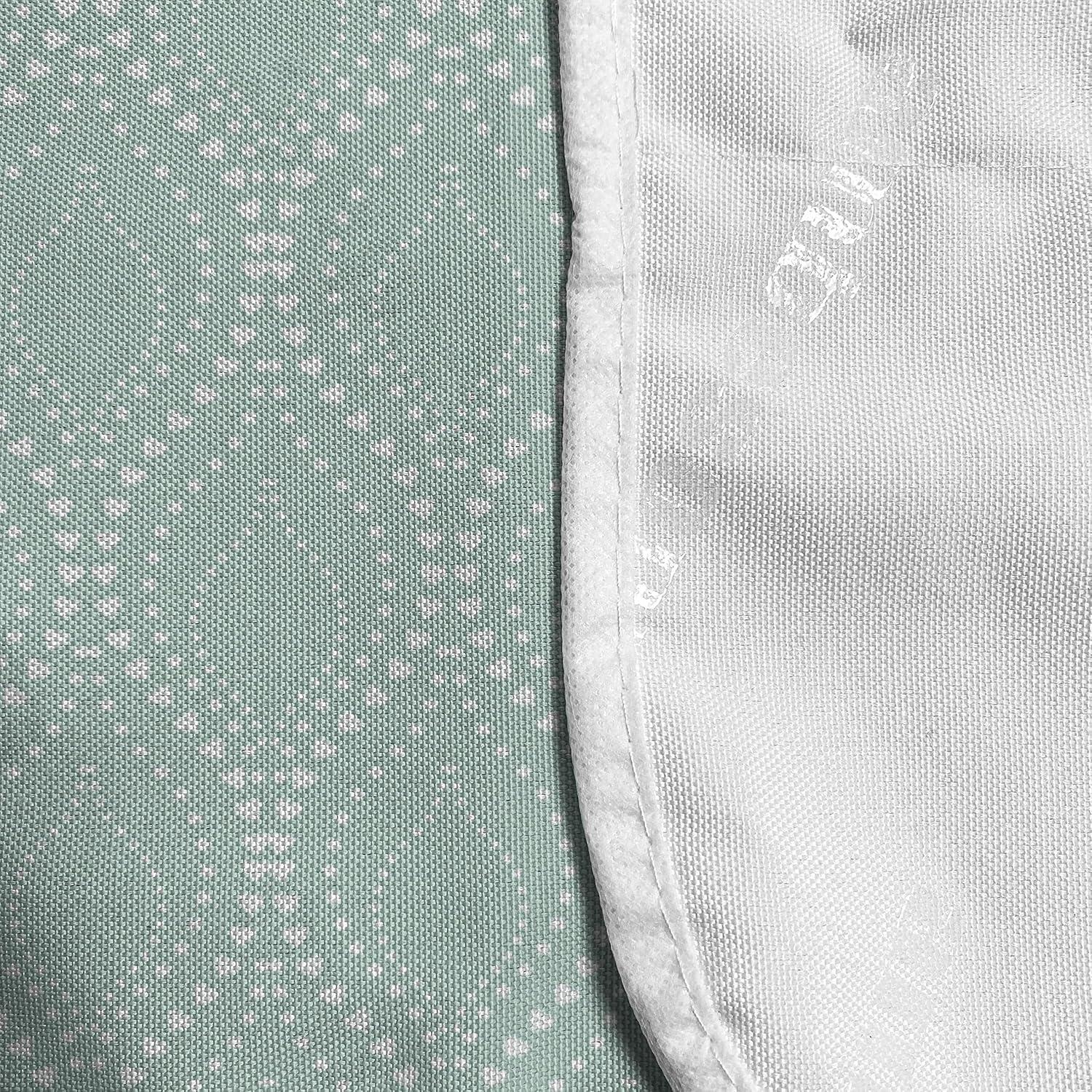 imageAmbesonne Romantic Microwave Oven Cover Geometric Horizontal Oval Rows Drawn Along Little Hearts Valentines Water Resistant Organizer with Pockets for Kitchen 36 x 12 Almond Green and WhiteAlmond Green and White