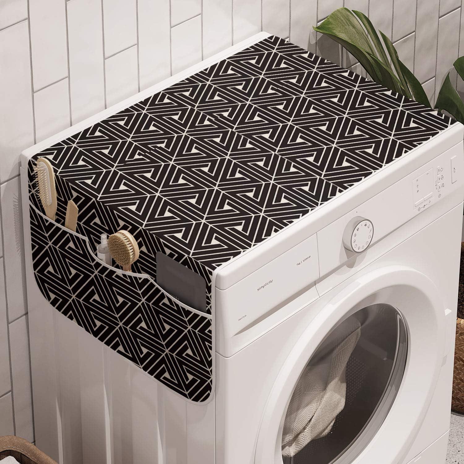 imageAmbesonne Roses Microwave Oven Cover Romantic Valentines Day Pattern with Realistic Flowers Image Water Resistant Organizer with Pockets for Kitchen 36 x 12 Vermilion WhiteCharcoal Grey Eggshell