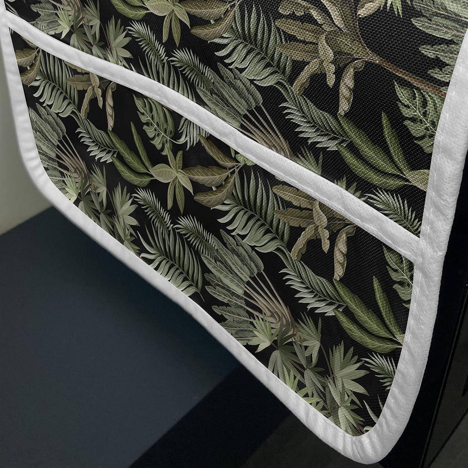imageAmbesonne Roses Microwave Oven Cover Romantic Valentines Day Pattern with Realistic Flowers Image Water Resistant Organizer with Pockets for Kitchen 36 x 12 Vermilion WhiteCharcoal Grey Multicolor