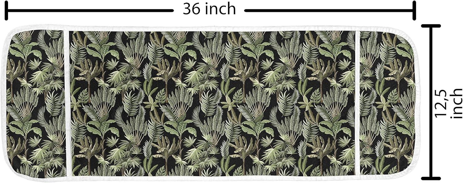 imageAmbesonne Roses Microwave Oven Cover Romantic Valentines Day Pattern with Realistic Flowers Image Water Resistant Organizer with Pockets for Kitchen 36 x 12 Vermilion WhiteCharcoal Grey Multicolor
