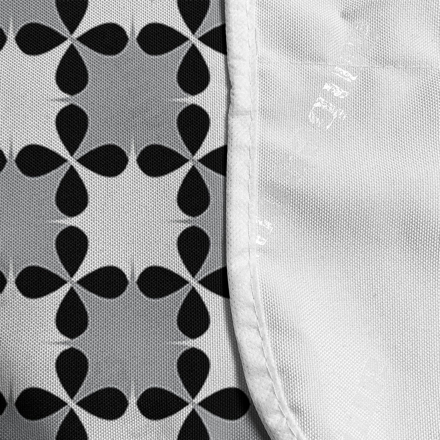 imageAmbesonne Roses Microwave Oven Cover Romantic Valentines Day Pattern with Realistic Flowers Image Water Resistant Organizer with Pockets for Kitchen 36 x 12 Vermilion WhiteBlack Grey White