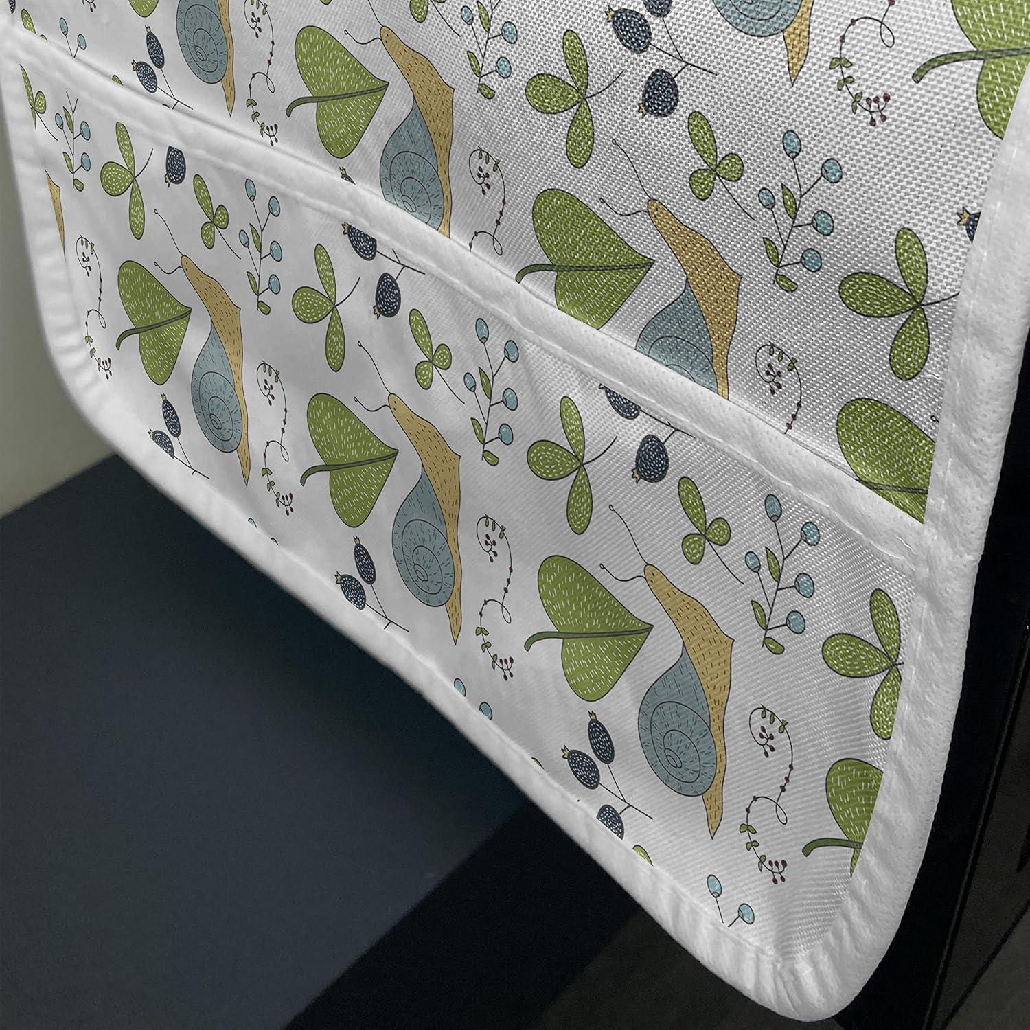 imageAmbesonne Roses Microwave Oven Cover Romantic Valentines Day Pattern with Realistic Flowers Image Water Resistant Organizer with Pockets for Kitchen 36 x 12 Vermilion WhiteWhite Multicolor