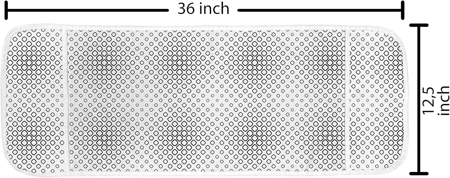 imageAmbesonne Roses Microwave Oven Cover Romantic Valentines Day Pattern with Realistic Flowers Image Water Resistant Organizer with Pockets for Kitchen 36 x 12 Vermilion WhiteBlackWhite