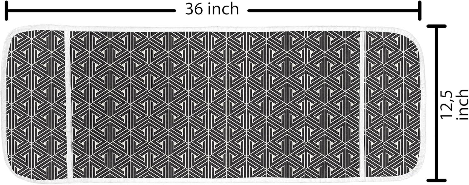 imageAmbesonne Roses Microwave Oven Cover Romantic Valentines Day Pattern with Realistic Flowers Image Water Resistant Organizer with Pockets for Kitchen 36 x 12 Vermilion WhiteCharcoal Grey Eggshell