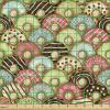 Ambesonne Cartoon Fabric by The Yard, Carousel Horses Playthings Merry Go Round Joyful Circus Amusement Park, Microfiber Fabric for Arts and Crafts Textiles & Decor, 1 Yard, Pale Blue Indigo Pink(Green Pink)