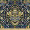 Ambesonne Cartoon Fabric by The Yard, Carousel Horses Playthings Merry Go Round Joyful Circus Amusement Park, Microfiber Fabric for Arts and Crafts Textiles & Decor, 1 Yard, Pale Blue Indigo Pink(Yellow Purple)