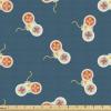 Ambesonne Cartoon Fabric by The Yard, Carousel Horses Playthings Merry Go Round Joyful Circus Amusement Park, Microfiber Fabric for Arts and Crafts Textiles & Decor, 1 Yard, Pale Blue Indigo Pink(Petrol Blue)