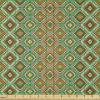Ambesonne Cartoon Fabric by The Yard, Carousel Horses Playthings Merry Go Round Joyful Circus Amusement Park, Microfiber Fabric for Arts and Crafts Textiles & Decor, 1 Yard, Pale Blue Indigo Pink(Teal Orange)
