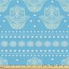 Ambesonne Cartoon Fabric by The Yard, Carousel Horses Playthings Merry Go Round Joyful Circus Amusement Park, Microfiber Fabric for Arts and Crafts Textiles & Decor, 1 Yard, Pale Blue Indigo Pink(Blue)