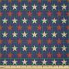 Ambesonne Cartoon Fabric by The Yard, Carousel Horses Playthings Merry Go Round Joyful Circus Amusement Park, Microfiber Fabric for Arts and Crafts Textiles & Decor, 1 Yard, Pale Blue Indigo Pink(Dark Blue Cream Red)
