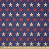 Ambesonne Cartoon Fabric by The Yard, Carousel Horses Playthings Merry Go Round Joyful Circus Amusement Park, Microfiber Fabric for Arts and Crafts Textiles & Decor, 1 Yard, Pale Blue Indigo Pink(Dark Blue Cream Red)