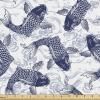 Ambesonne Cartoon Fabric by The Yard, Carousel Horses Playthings Merry Go Round Joyful Circus Amusement Park, Microfiber Fabric for Arts and Crafts Textiles & Decor, 1 Yard, Pale Blue Indigo Pink(White Blue)