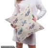 Ambesonne Cartoon Fabric by The Yard, Carousel Horses Playthings Merry Go Round Joyful Circus Amusement Park, Microfiber Fabric for Arts and Crafts Textiles & Decor, 1 Yard, Pale Blue Indigo Pink(Blue Purple)
