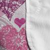 Ambesonne Hearts Microwave Oven Cover, Valentines Day Inspired Ornamental Love Pattern in Pink Tones, Water Resistant Organizer with Pockets for Kitchen, 36″ x 12″, Hot Pink Purple Pink(Hot Pink Purple Pink)