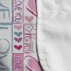 Ambesonne Hearts Microwave Oven Cover, Valentines Day Inspired Ornamental Love Pattern in Pink Tones, Water Resistant Organizer with Pockets for Kitchen, 36″ x 12″, Hot Pink Purple Pink(Pale Pink Teal)