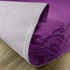 Ambesonne Purple Place Mats Set of 4, Spiral Floral Branch Leaves on The Vertical Border Retro Style Abstract Design, Washable Fabric Placemats for Dining Room Kitchen Table Decor, Purple Plum