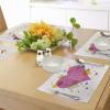 Ambesonne Valentines Day Place Mats Set of 4, Happy Valentine Day Words Love Romance Theme Abstract Image with Heart, Washable Fabric Placemats for Dining Room Kitchen Table Decor, Multicolor