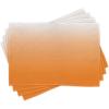 Ambesonne Ombre Place Mats Set of 4, Sunset Summer Inspired Orange Colored Modern Abstract Design Work of Art Print, Washable Fabric Placemats for Dining Room Kitchen Table Decor, Orange White