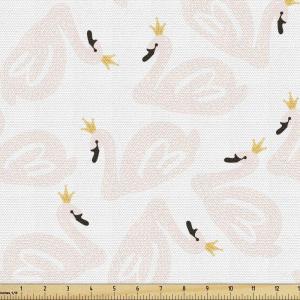 Ambesonne Cartoon Fabric by The Yard, Carousel Horses Playthings Merry Go Round Joyful Circus Amusement Park, Microfiber Fabric for Arts and Crafts Textiles & Decor, 1 Yard, Pale Blue Indigo Pink(Marigold Black)
