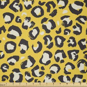 Ambesonne Cartoon Fabric by The Yard, Carousel Horses Playthings Merry Go Round Joyful Circus Amusement Park, Microfiber Fabric for Arts and Crafts Textiles & Decor, 1 Yard, Pale Blue Indigo Pink(Yellow Black and White)