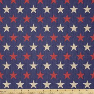 Ambesonne Cartoon Fabric by The Yard, Carousel Horses Playthings Merry Go Round Joyful Circus Amusement Park, Microfiber Fabric for Arts and Crafts Textiles & Decor, 1 Yard, Pale Blue Indigo Pink(Dark Blue Cream Red)