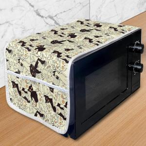 Ambesonne Hearts Microwave Oven Cover, Valentines Day Inspired Ornamental Love Pattern in Pink Tones, Water Resistant Organizer with Pockets for Kitchen, 36″ x 12″, Hot Pink Purple Pink(Pale Yellow Black)
