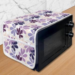 Ambesonne Hearts Microwave Oven Cover, Valentines Day Inspired Ornamental Love Pattern in Pink Tones, Water Resistant Organizer with Pockets for Kitchen, 36″ x 12″, Hot Pink Purple Pink(Purple Lilac Peach)
