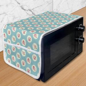 Ambesonne Hearts Microwave Oven Cover, Valentines Day Inspired Ornamental Love Pattern in Pink Tones, Water Resistant Organizer with Pockets for Kitchen, 36″ x 12″, Hot Pink Purple Pink(Apple Green Pale Blue)