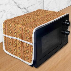 Ambesonne Hearts Microwave Oven Cover, Valentines Day Inspired Ornamental Love Pattern in Pink Tones, Water Resistant Organizer with Pockets for Kitchen, 36″ x 12″, Hot Pink Purple Pink(Orange Yellow Burgundy)