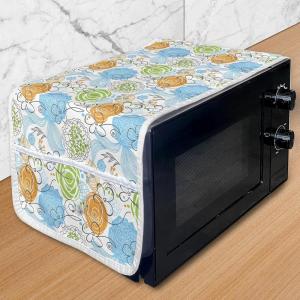 Ambesonne Hearts Microwave Oven Cover, Valentines Day Inspired Ornamental Love Pattern in Pink Tones, Water Resistant Organizer with Pockets for Kitchen, 36″ x 12″, Hot Pink Purple Pink(Lime Green Sky Blue)