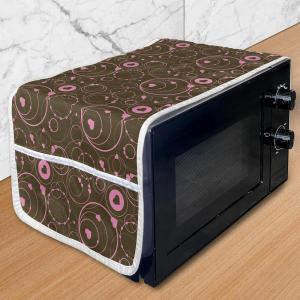 Ambesonne Hearts Microwave Oven Cover, Valentines Day Inspired Ornamental Love Pattern in Pink Tones, Water Resistant Organizer with Pockets for Kitchen, 36″ x 12″, Hot Pink Purple Pink(Pink Brown)