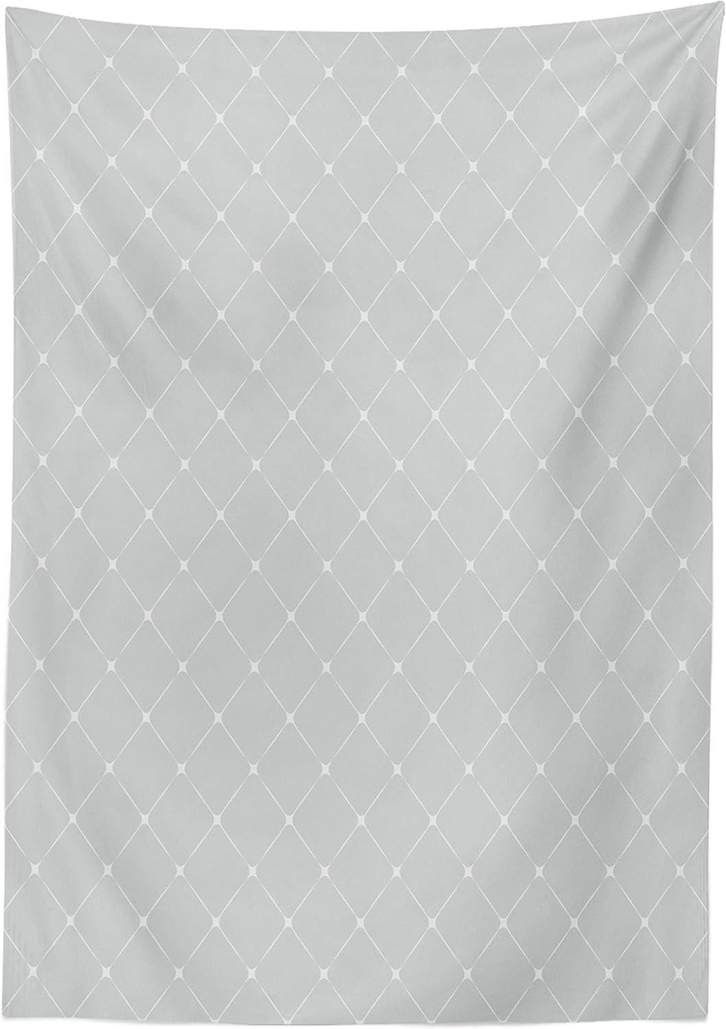 imageAmbesonne Circus Tablecloth Sketchy Circles in Vintage Style Bear Rigdding on a Bicycle Strongman Print Dining Room Kitchen Rectangular Table Cover 60 X 84 Orange AmberGrey