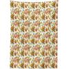 Ambesonne Circus Tablecloth, Sketchy Circles in Vintage Style Bear Rigdding on a Bicycle Strongman Print, Dining Room Kitchen Rectangular Table Cover, 60″ X 84″, Orange Amber(Orange Amber)
